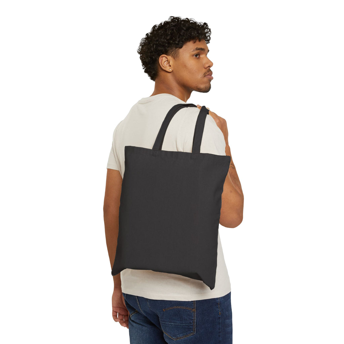 Patriotic 'Coming Home Under a Flag' Cotton Canvas Tote